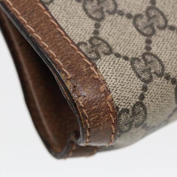 GUCCI GG Supreme Web Sherry Line Clutch Bag Beige Red Green 010 378 Auth ep5011 - Picture 8 of 16